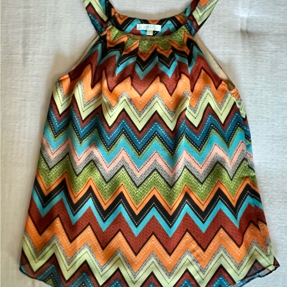 Colorful Chevron Sleeveless Top